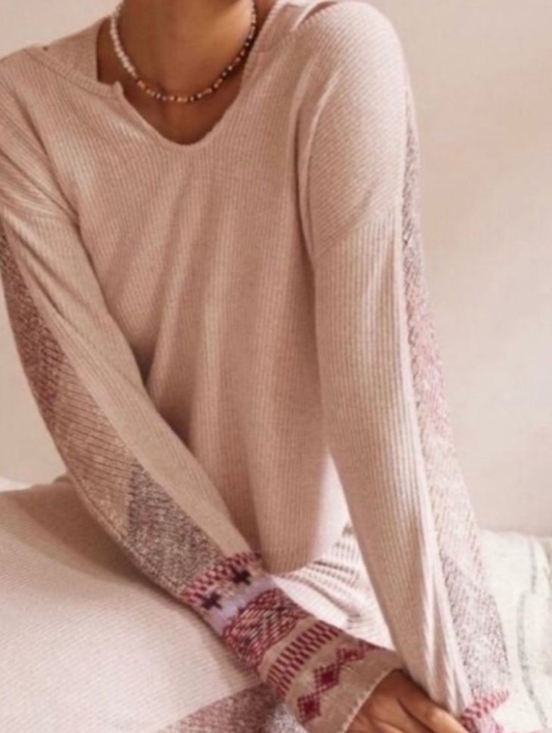 Daily Practice Tops - Anthropologie Daily Practice Mixed Knit Thermal Long Sleeve - Size XS
